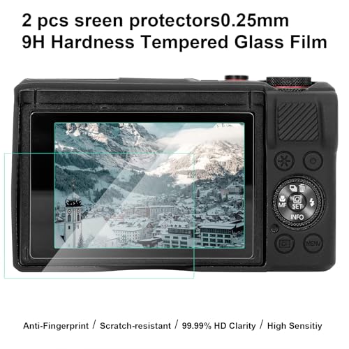 BCMCZCDC Funda de silicona para Canon G7X Mark III/G7X3, accesorios con 2 protectores de pantalla, protector de lente extraíble para cámara digital Canon G7X Mark III/G7X3 - imagen 3