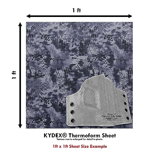 Image of KYDEX Thermoform Sheet - (P1 Texture) - (Infused Print) - (12in x 12in) - (Kryptek - Raid - Micro) - (1 Sheet) - (for Holster Making & Hobby) - (USA Made)