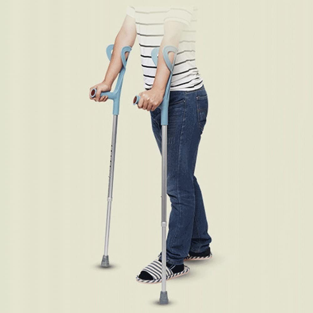 ZJIEX Stampelle Ortopediche per Adulte Leggero Bastone da Passeggio Regolabile Stampella Ortopedica in Alluminio per Gli Utenti Disabili O Anziani (Size : A Pair)