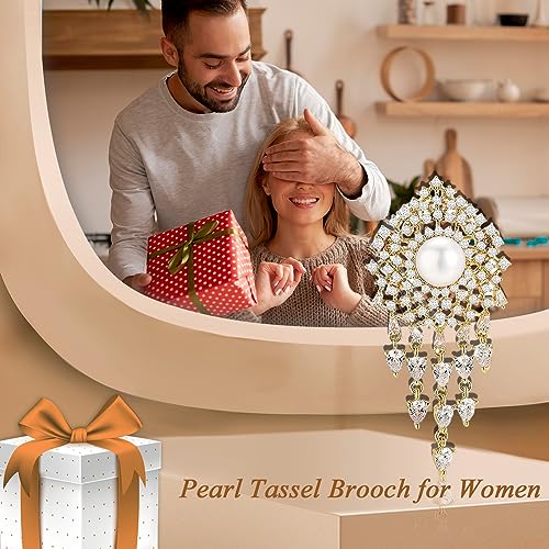 Image of Austrian Crystal Brooch Sparkling Rhinestone Brooch 18k Gold-Plated Birthstone Lapel Pin Jewelry Birthday Gifts for Women