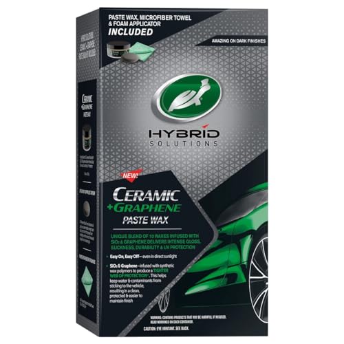 Turtle Wax Hybrid Solutions Ceramic + Graphene Paste Wax with Microfiber and...