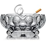 Starstree Crystal Ashtray Indoor Luxury Glass Cigarettes Ashtrays Modern for Home Patio Office & Bar