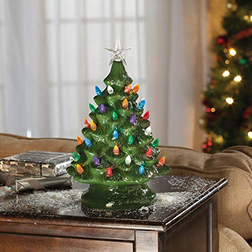 Holiday Peak 368597-BC00430425 Battery-Operated Vintage-Style Ceramic Christmas Tree thumb #1