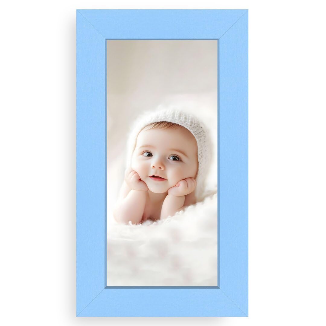 Procut Global Baby Blue 10x5" Modern Picture Frame for Nursery, Baby Gift - Photo Frame with Perspex Front, Wall or Tabletop Display - Keepsake for Newborn, Baby Shower & First Photo Memories — image 1