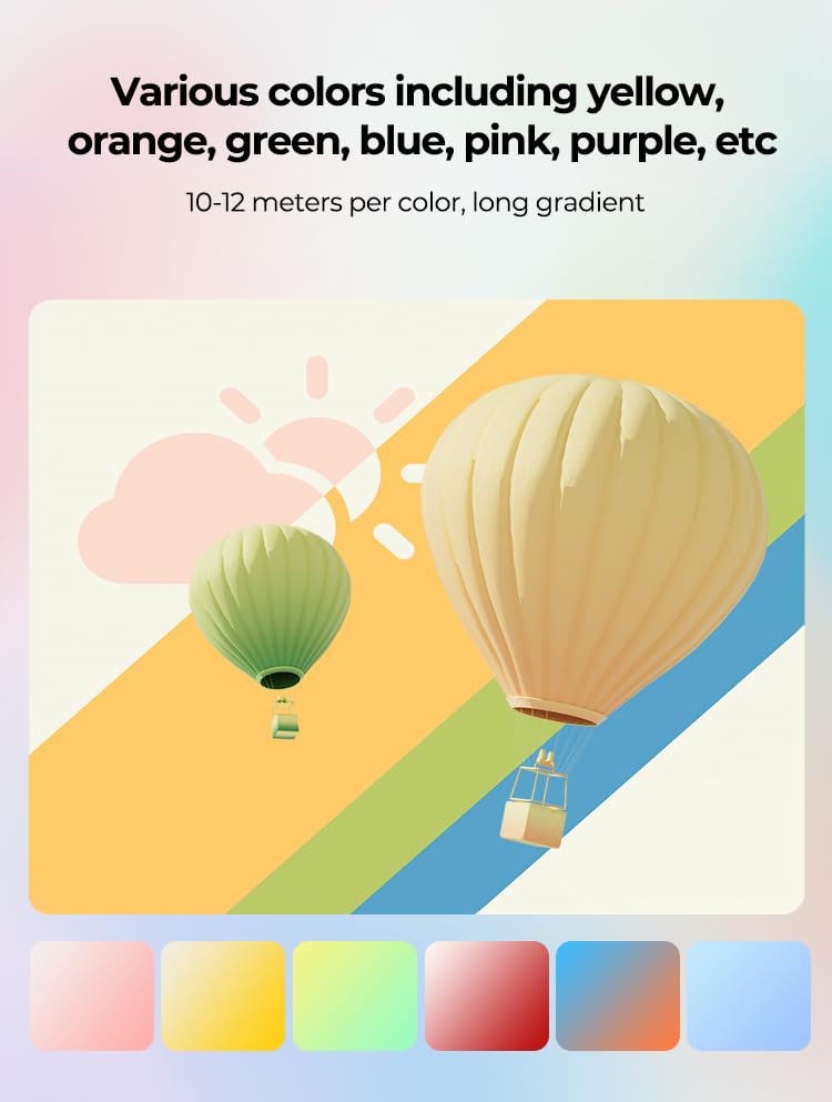 Image of Creality 3D Printer Filament, Rainbow PLA Filament 1.75mm, Enhanced Toughness, Dimensional Accuracy + /- 0.03mm, 1kg(2.2lbs), PLA Mattte Filament for Most 3D Printer