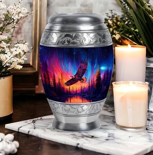 Image of Eagle Urn Keepsake Urn for Ashes for Women 1 Large & 4 Small | Small Cremation Urns for Human Ashes Adult Male & Female, Funeral Urns for Adult Human, Ashes Urns Human Remains