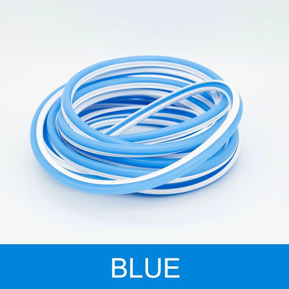6mm Silikonowy Pasek Neonowy Miękki, Zginany Kanał Świetlny Do Dekoracji Architektonicznych, Pasek LED Nie Wchodzi W Skład Zestawu, 20M(Blue)