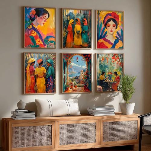Image of kotart - Paintings Modern Art Framed Wall Painting for Living Room Bedroom - Posters | with Frame - Office Decor - Decoration Set of 6 (14X20 Inch, D)