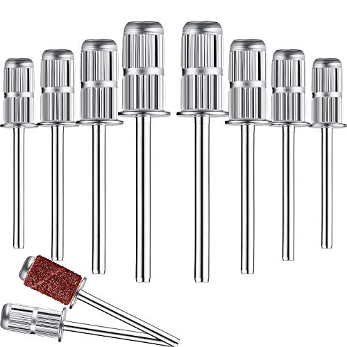 20 Pieces Replacement Nail Drill Heads Nail Drill Bits Sanding Band Shaft for Electric File Nail Sanders Manicure Pedicures