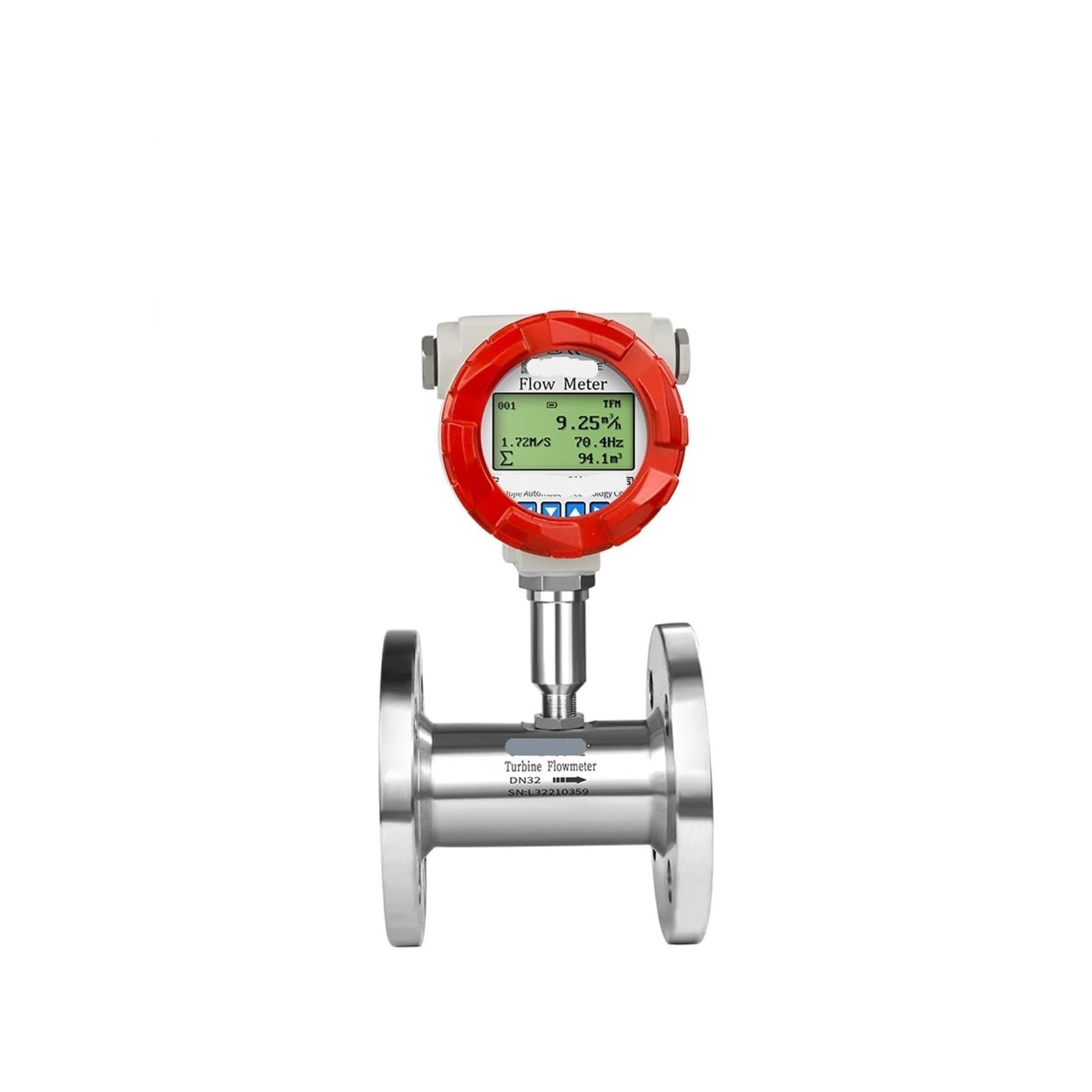 KSZHZYMGX Turbine Flow Meter Connetion 4-20mA RS485 Flow Meter(DN65)