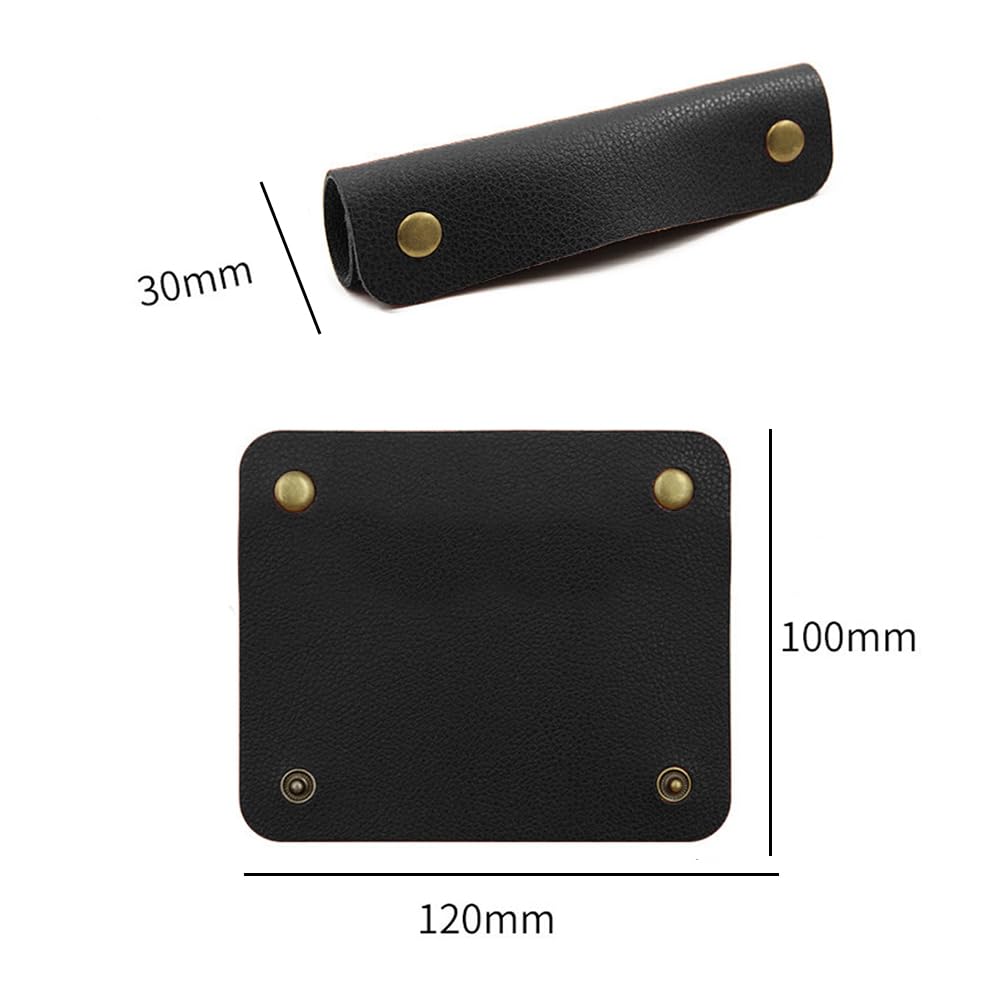 2Pcs PU Leather Handbag Handle Covers Purse Strap Protectors Wrap Guards for Luggage Bag Handles DIY Craft Repair Supplies - Image 2