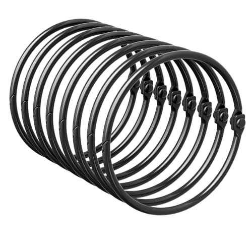 Bathway Shower Curtain Rings, Bathway Shower Curtain Hooks, Black Shower Curtain Rings Rust Proof, Anti-Drop Shower Rings for Curtain, Shower Hooks for Shower Curtain Rod Bathroom Curtain Rings