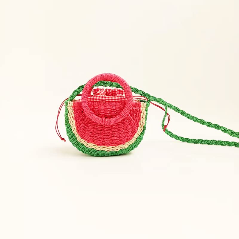 Bolso de Mano Mini de Rattan y Paja miniatura 3