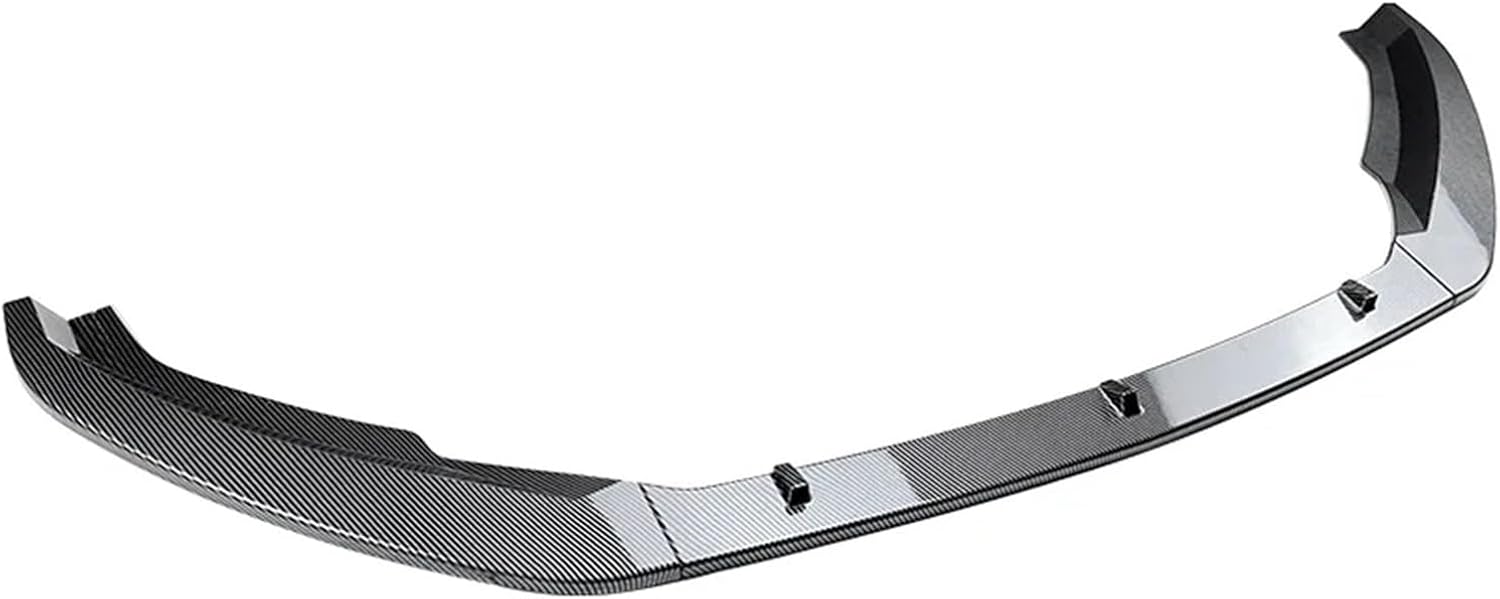 Front Bumper Lip Splitter Compatible for Skoda for Superb B8 III 3V3 3V5 TSI TDI 2015-2019 PRE-Lci Spoiler Diffuser Body Kits Tuning(Glossy Black) (Carbon Fiber Look)