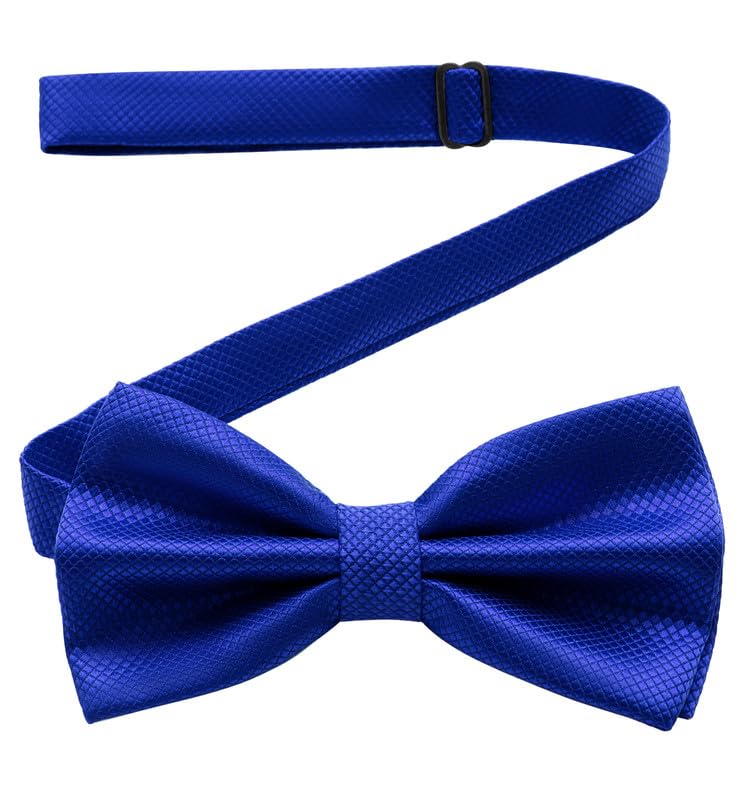 Image of MAGE MALE Men's Classic Solid Pre-tied Bow Tie for Wedding,Formal Tuxedo Adjustable Neck Bowtie