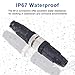 hiSpkNix M12 8-Pin A-Code Straight Connector Set (8PCS) - IP67 Waterproof, 12mm Thread, 4 Male & 4 Female Industrial Connectors