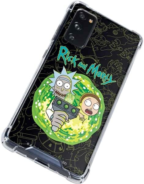 Skinit Clear Phone Case Compatible with Galaxy S20 FE - Officially Licensed Adult Swim Rick and Morty Portal Travel Design