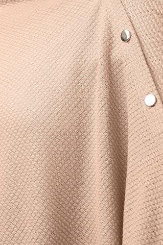 Image of Zelena Cotton Bamboo Blend Premium Nursing Cover for Breastfeeding | Breastfeeding Cover for Mothers | Feeding Shawl for Mother | Feeding Cloth | Breathable Nursing Covers (Champagne)