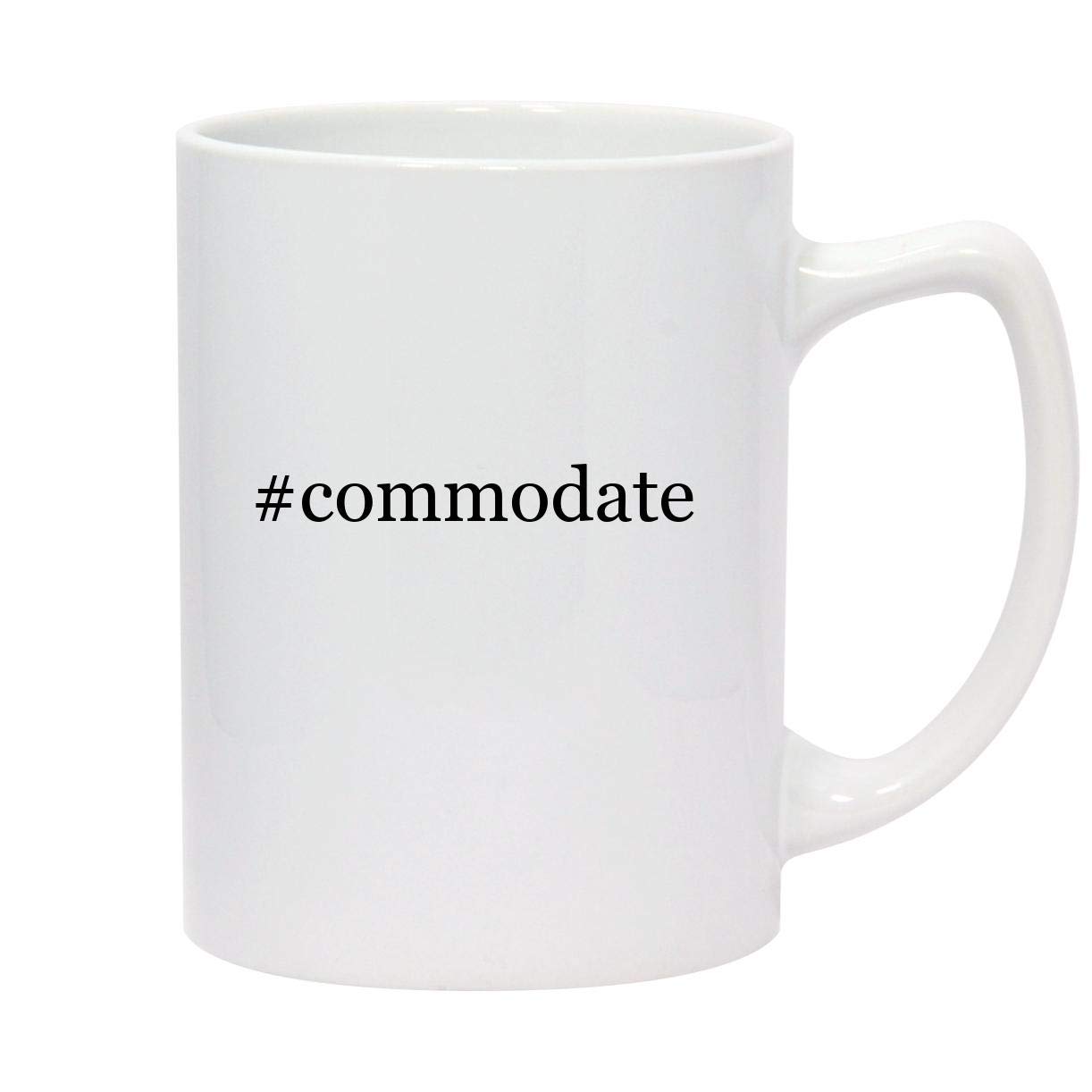#commodate - 14oz Hashtag White Ceramic Statesman Coffee Mug
