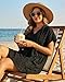 Pinup Fashion Terry Cloth Swim Cover Up Women Black 2026 Bathing Suit Hooded Sun Coverup Beach Robe with Pockets M
