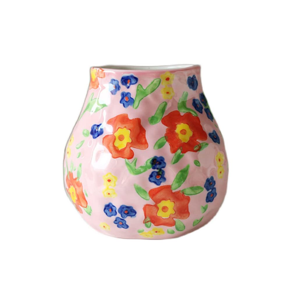 Amazon.co.jp: 花瓶 おしゃれ フラワーベース 花器 北欧風 手描き陶器