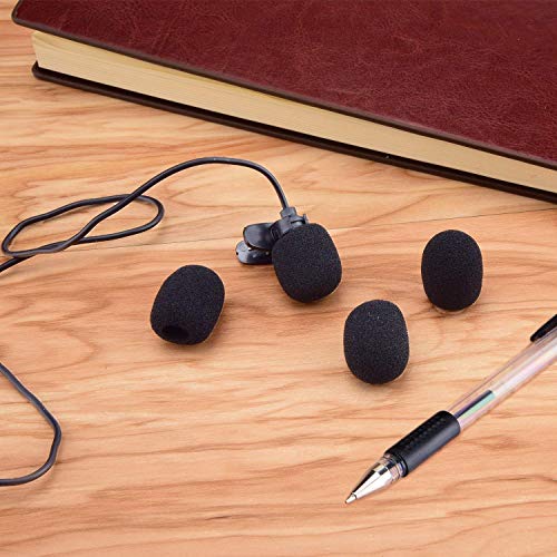 10 Piece Black L30Mm X D8Mm Mini Microphone Headset Windscreen Foam Mic Cover #TOP2