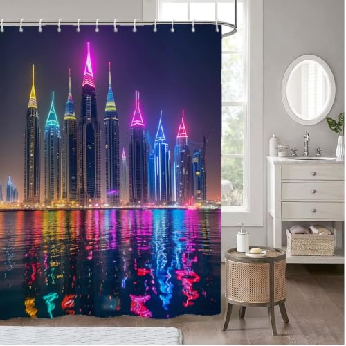 Rideau de douche premium 200x120 cm en polyester imperméable
