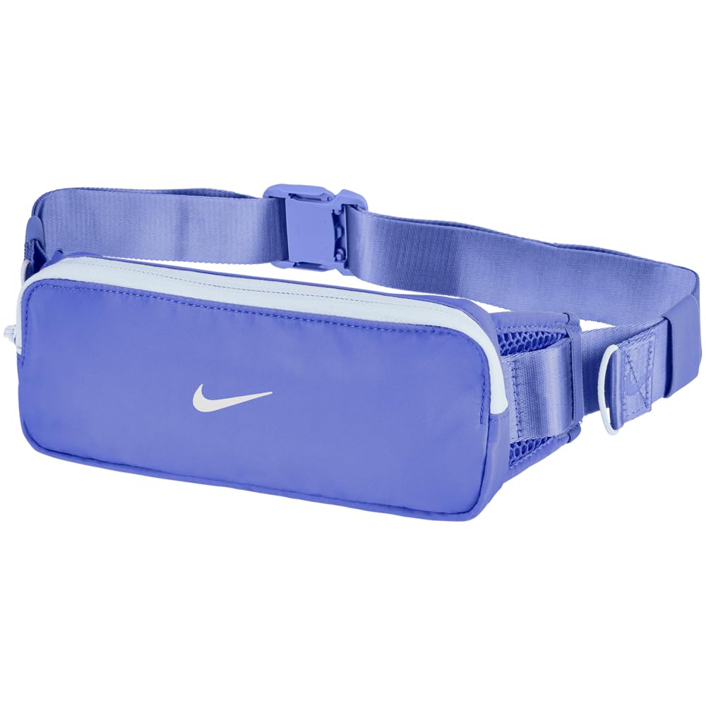 Nike Tempo Waistpack Running Belt Jogging Fanny Pack for Smartphone Keys Training Fitness, Sapphire/Hydrogen Blue/White, One Size