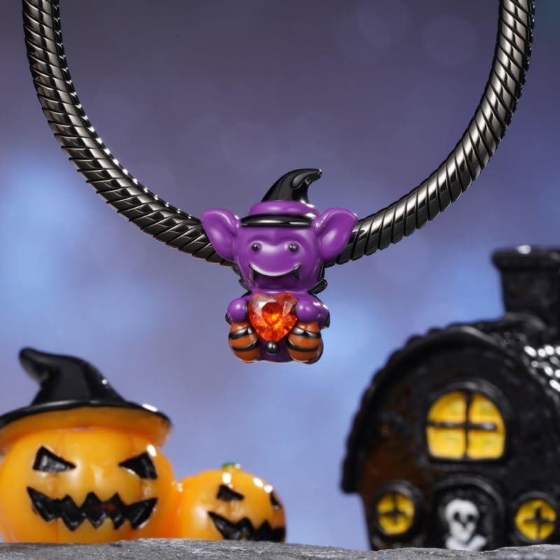 Image of GNOCE Witch Cauldron Pendant Charm,S925 Sterling Silver with Ruby Gemstones Dangle Charms Bead For Bracelets /Necklace Jewelry Gift For Women Girls Wife Daughter
