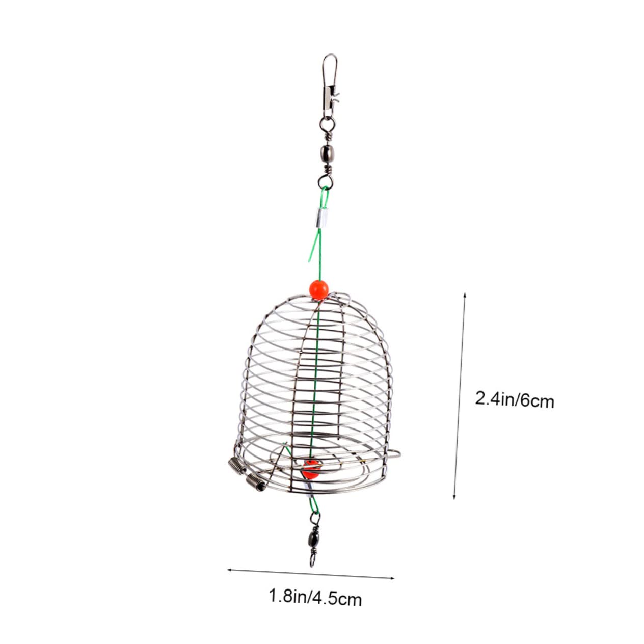 JUMPLAWN 10Pcs Durable Fishing Bait Cage Feeder Lightweight Portable Lure Tools for Easy Fishing Trips Resistant for Catching Fish Shrimp and Crawfish