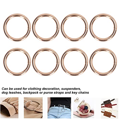 Anillos de metal exquisitos con acabado galvanizado color oro, pack de 50 unidades robustas 7