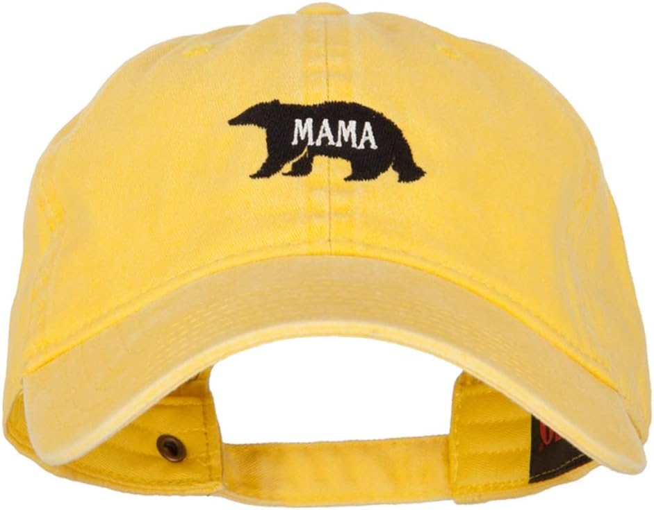 Mama Bear Embroidered Washed Cap