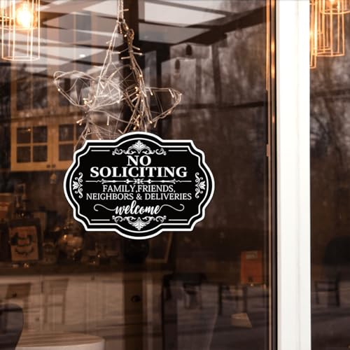 Image of Pack 9 Pcs Funny No Soliciting Sticker for House Doorbells Front Door Warning Security Signs Window Outdoor Indoor Bumper Stickers Vinyl Decals Removable Decal Home Accessories