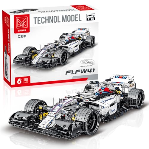 kramow Technic Fórmula F1 SF90 - Kit de construcción de coche de carreras, 1125 piezas, modelo 1:10, camión de colección, bloques de construcción modulares, juguetes para niños, niñas, 14 años, niños