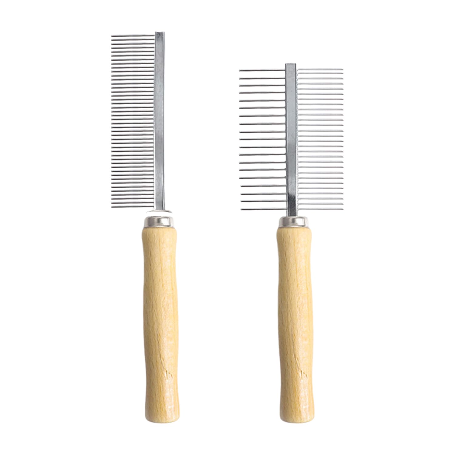 2 Morceaux en Peigne pour Animaux De Compagnie en Acier Inoxydable, Matériau De Zoo, Crête D'Épilation, Outils De Trésorerie De Cheveux.