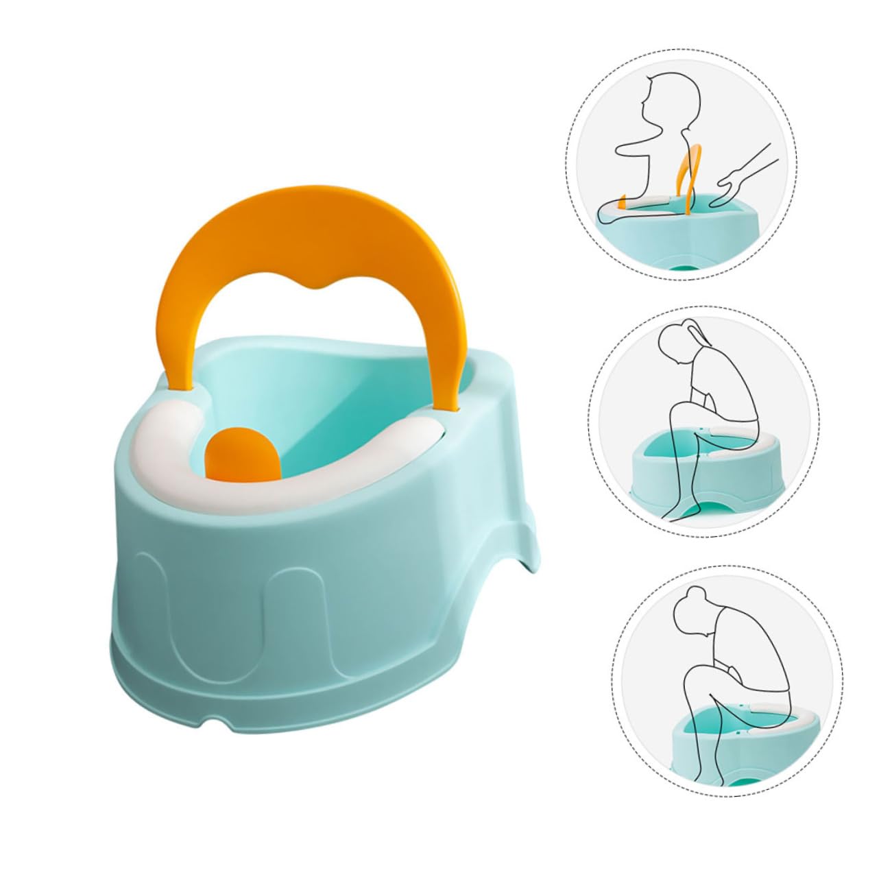 Toyvian Toilettes pour Bébés Portables en Pp et Pvc Design Cartoon Adorable, Siège Léger et Compact pour L’apprentissage Propreté des Garçon et Filles