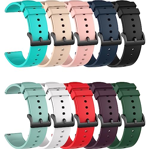 Compatible with Parsonver SR1 Smart Watch Band for Women Men, Adjustable Soft Silicone Bands Replacement Sport WristBand for OnePlus Watch 2 Accessories (10-Pack)
