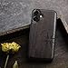 Carveit Magnetic Wooden Case for iPhone 16 Case, Wood Artisan Engraved & Black Soft TPU Shockproof Cover, Compatible with MagSafe Wireless Chargers (The Incomplete Compass) Blackwood