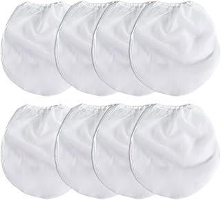 Weiße Feine Netz-Siebbeutel-8 Stück 1 Gallone Lackfilter Lacksiebe,Eimer elastische Öffnung Siebbeutel,für die Filtration von Flüssigkeiten wie Farbe(28 * 32cm)