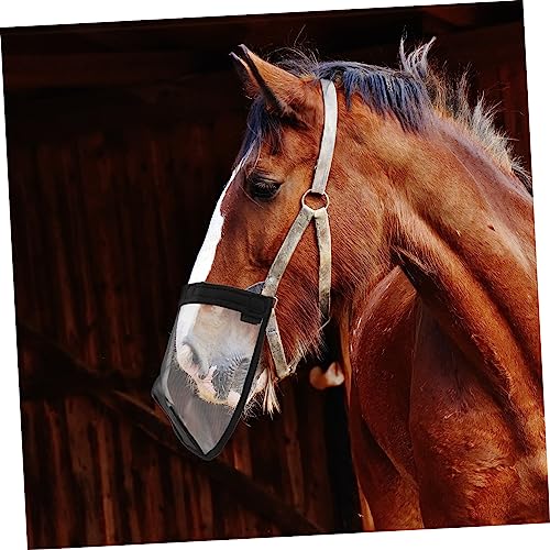 DOITOOL máscara de cavalo espanta mosquito Máscara de proteção para equinos noir Malha mascarar nari
