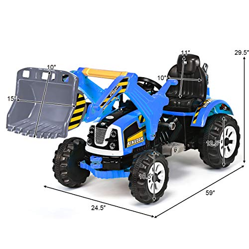 image for Costzon 12V Battery Powered Kids Ride On Excavator, Electric Truck wit