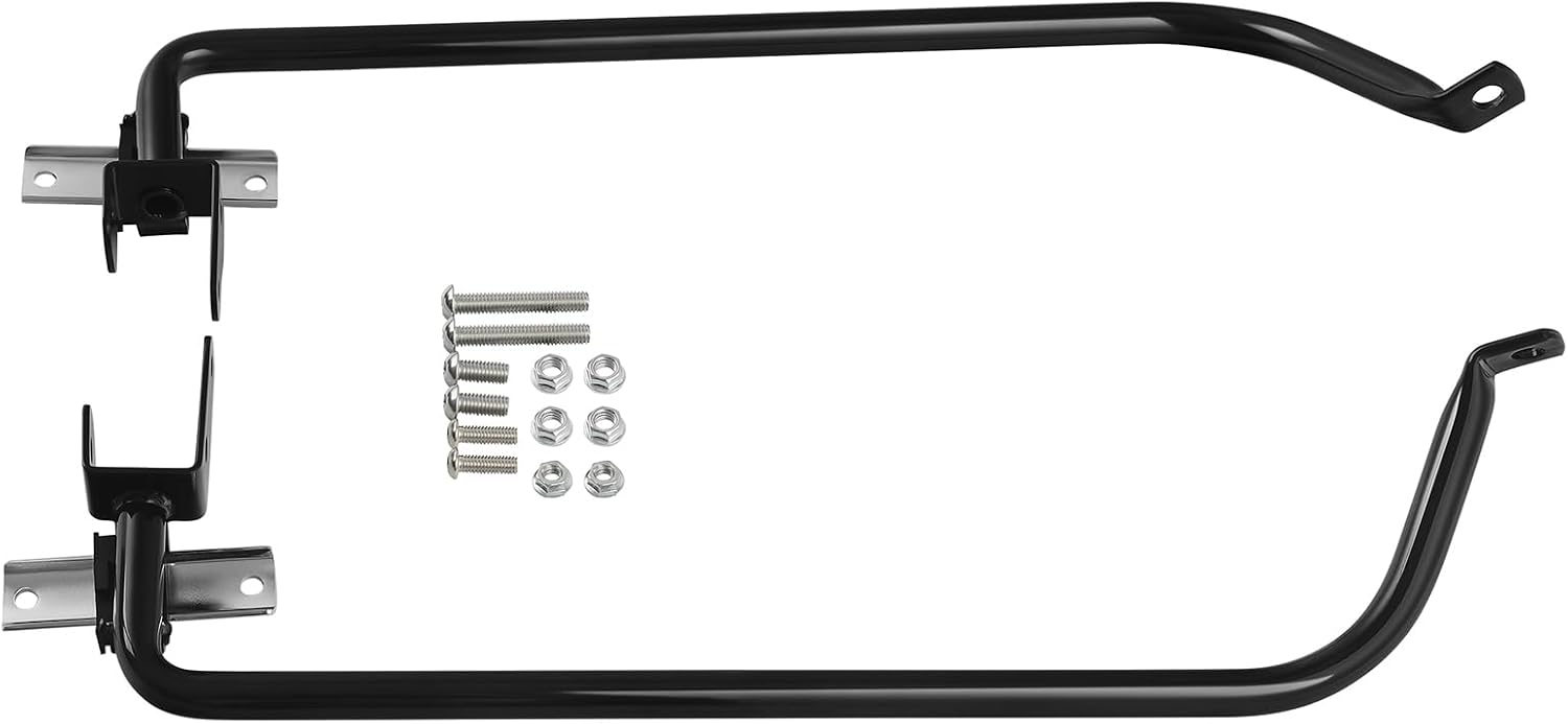 Green-L Saddlebag Support Bracket with Hardware Kit Fit for Harley Touring Road King Street Glide Electra Ultra 2014-2024 (Black)