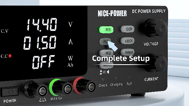 Image of NICE-POWER DC Power Supply Variable, 30V 30A 900W High Power Bench Power Supply for Battery Charging, Adjustable Switching Regulated Power Supply with OCP, Memory Storage, Output Switch, Lock Button