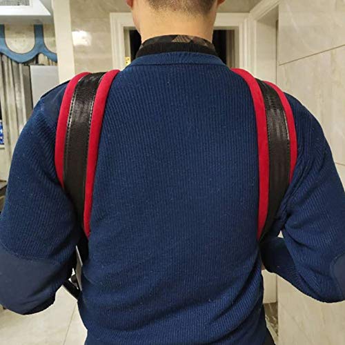 Y AKAGI Akkordeon Schultergurte, 4 Farben Verstellbare Akkordeon für 16-120 Bass (rot)