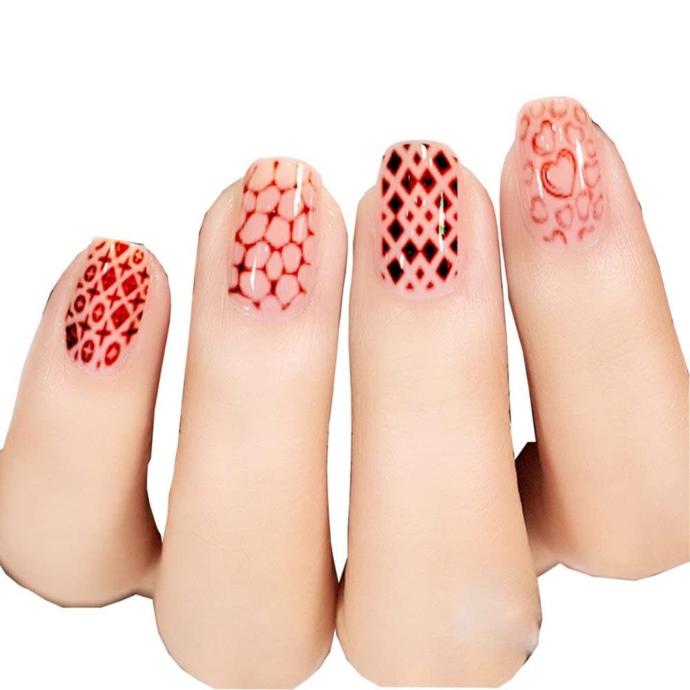 D.B.Z. Nail Art Kit - 1 Pc Stamping Plate, 5 Pc Gradient Sponge, Stamper & Scraper 4