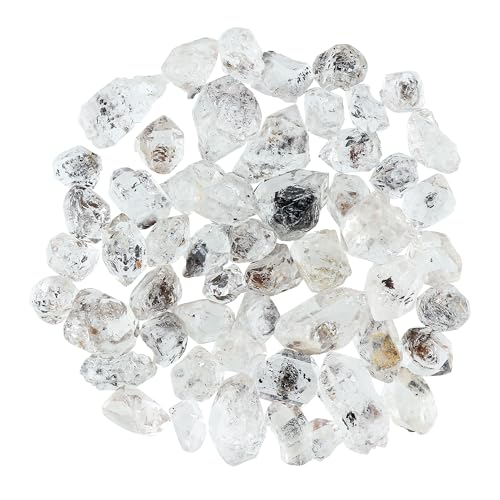 GEMKORA 30cts, 6-8pcs, Raw Herkimer Diamond Quartz Gemstone and Crystals, Wholesale Gemstone Lot, Rough Crystals, Rock Stones, Jewelry Making Supplies, DIY & Crafts, A+ Grade (10-15mm)