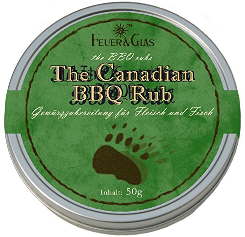 Kanadische Gewürzmischung zum marinieren für Fleisch und Fisch -Gourmetgewürzmischung für den perfekten Grillabend - Canadian BBQ Rub - von Feuer und Glas (50g) Cover