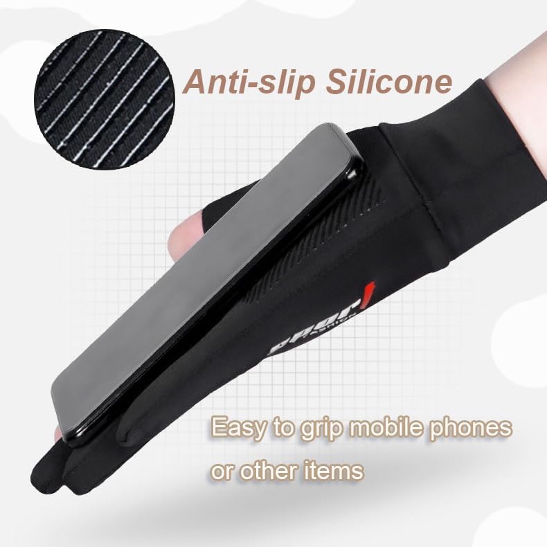 FGSS Summer Fishing Gloves for Men UV Sun-Protection Cycling Gloves Anti-Slip Fingerless Gloves for Driving Hiking Outdoor - Image 3