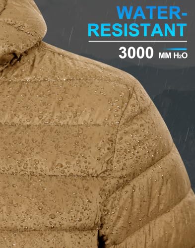 Image of Pioneer Camp Mens Lightweight Packable Puffer Jacket Hooded Insulated Thermal Puffy Winter Jackets for Running Travel