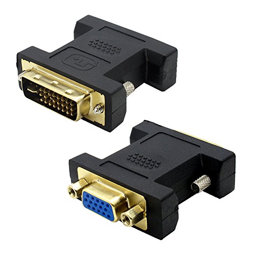 VMOJO DVI auf VGA Adapter DVI-I 24+5 Stecker zu VGA HD15 Buchse Konverter Digital auf Analog Adapter